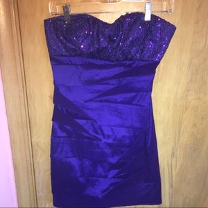 Strapless Purple Formal/ Homecoming/ Prom Dress